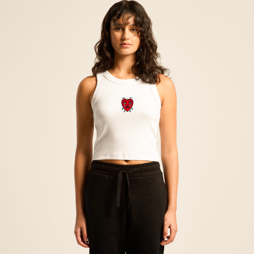 Woe is me Embroidered Rib Tank